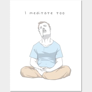 Men Meditate Too | Gandhara Posters and Art